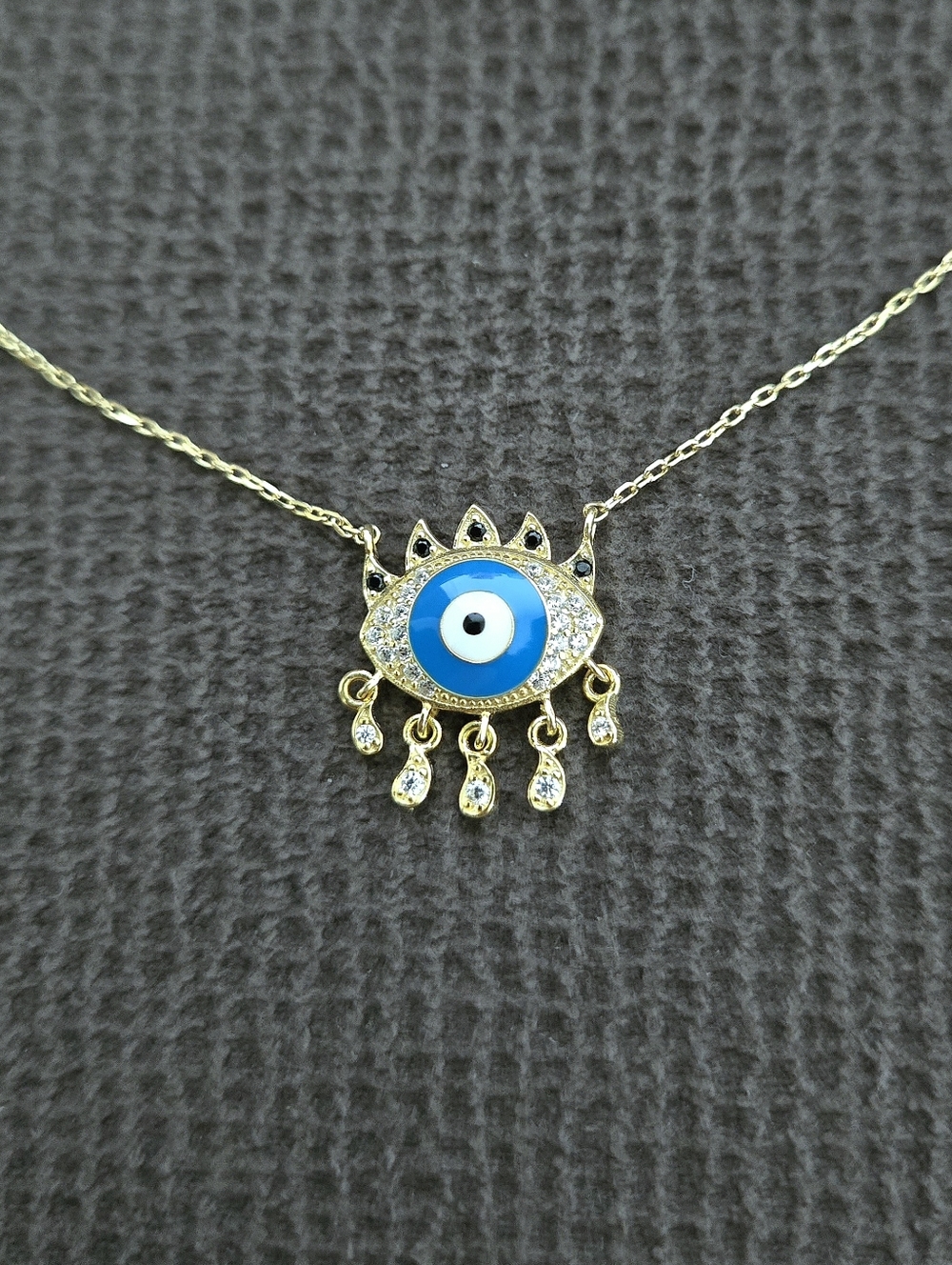 Fancy Silver🤍 Evil Eye🧿 Pendant Necklace